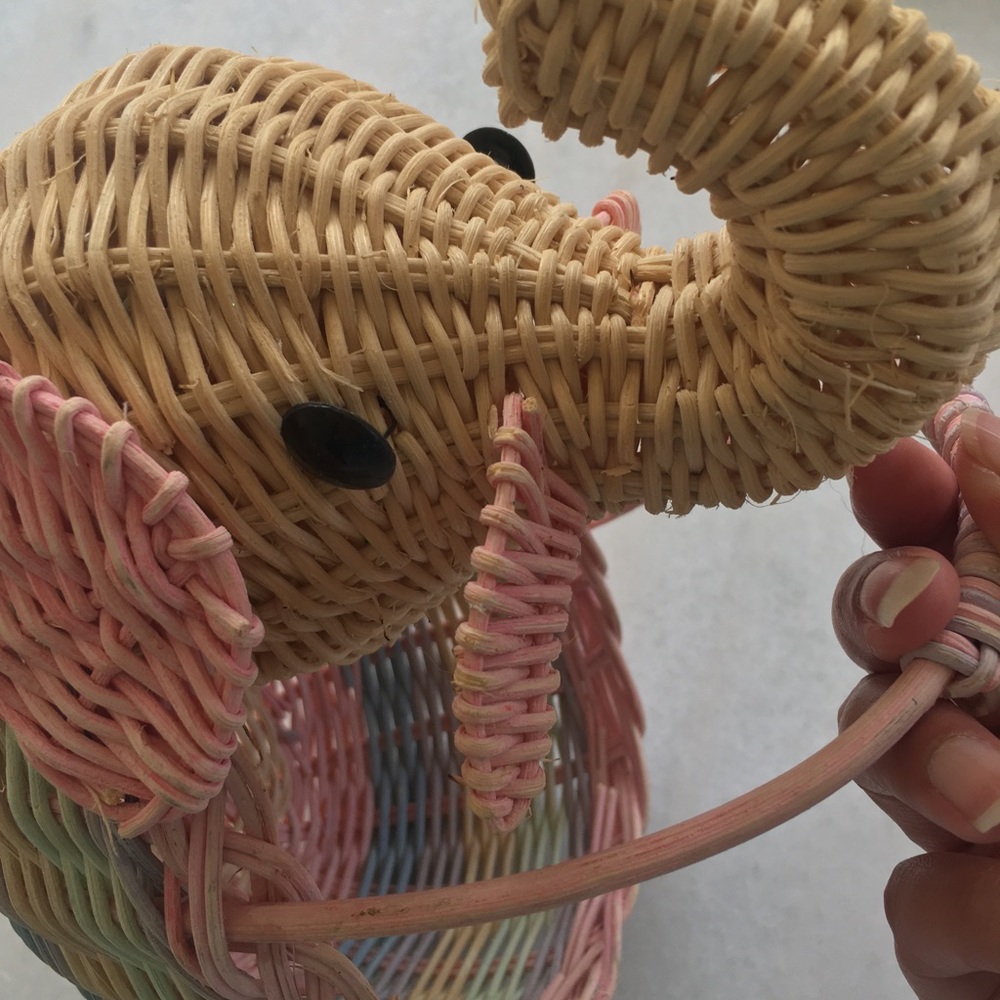 Mini Rattan Baby Elephant Basket - Picture 3 of 6